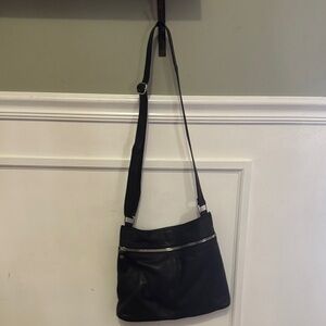 Margot Genuine Leather Black Crossbody Bag